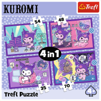 TREFL Puzzle Den s Kuromi 4v1 (35,48,54,70 dílků)