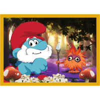 TREFL Puzzle Život ve šmoulí vesnici 4v1 (35,48,54,70 dílků)