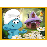 TREFL Puzzle Život ve šmoulí vesnici 4v1 (35,48,54,70 dílků)