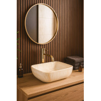 Keramické umyvadlo MAXMAX Rea FREJA - TRAVERTINE - imitace kamene