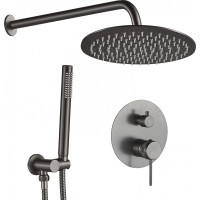 Sprchová podomítková souprava MAXMAX Rea LUNGO GRIP - gun grey