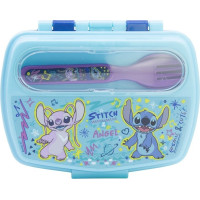 STOR Box na svačinu s příborem Angel a Stitch