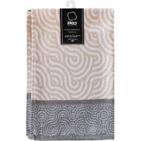 Žakárová kuchyňská utěrka CARINO 024 - 40x60 cm - béžová/hnědá