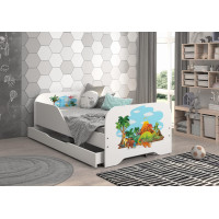 Dětská postel KIM - DINOSAUŘÍ SVĚT 140x70 cm + MATRACE