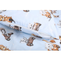 Dětské bavlněné povlečení do postýlky 120x90 cm BABYMAM PREMIUM - Závody zvířátek