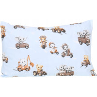 Dětské bavlněné povlečení do postýlky 120x90 cm BABYMAM PREMIUM - Závody zvířátek