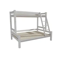 Dětská patrová postel s rozšířeným spodním lůžkem z masivu ROBUST 8X8 6A - 200x90 cm