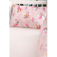 Dětské bavlněné povlečení do postýlky 120x90 cm BABYMAM PREMIUM - Super pejsci - růžové