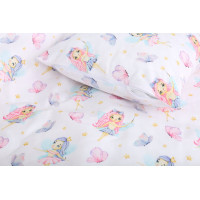 Dětské bavlněné povlečení do postýlky 135x100 cm BABYMAM PREMIUM - Víly