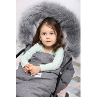 Dětský fusak do kočárku BABYMAM Maxi - tmavě šedý melange