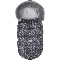 Dětský fusak do kočárku BABYMAM Maxi - Vločky/šedý
