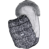 Dětský fusak do kočárku BABYMAM Maxi - Vločky/šedý