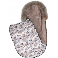 Dětský fusak do kočárku BABYMAM Maxi - Zimní les/cappuccino