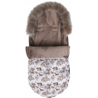 Dětský fusak do kočárku BABYMAM Maxi - Zimní les/cappuccino