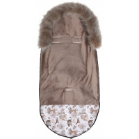 Dětský fusak do kočárku BABYMAM Maxi - Zimní les/cappuccino