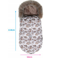 Dětský fusak do kočárku BABYMAM Maxi - Zimní les/cappuccino