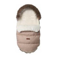 Dětský fusak do kočárku BABYMAM Premium - Cappuccino/beránek ecru