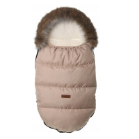 Dětský fusak do kočárku BABYMAM Premium - Cappuccino/beránek ecru