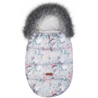 Dětský fusak do kočárku BABYMAM Premium - Levandulová zahrada/šedý