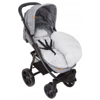 Dětský fusak do kočárku BABYMAM Premium - Levandulová zahrada/šedý