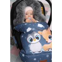 Dětský fusak do kočárku BABYMAM Premium - Nejlepší přítel/šedý