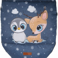 Dětský fusak do kočárku BABYMAM Premium - Nejlepší přítel/šedý