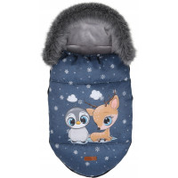 Dětský fusak do kočárku BABYMAM Premium - Nejlepší přítel/šedý