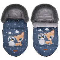 Dětský fusak do kočárku BABYMAM Premium - Nejlepší přítel/šedý