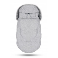 Dětský fusak do kočárku BABYMAM Premium - světle šedý melange