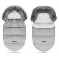 Dětský fusak do kočárku BABYMAM Premium - světle šedý melange