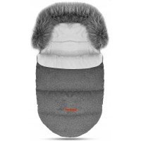 Dětský fusak do kočárku BABYMAM Premium - tmavě šedý melange