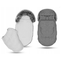 Dětský fusak do kočárku BABYMAM Premium - tmavě šedý melange
