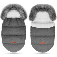 Dětský fusak do kočárku BABYMAM Premium - tmavě šedý melange