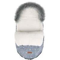 Dětský fusak do kočárku BABYMAM Premium - Vlk/beránek ecru
