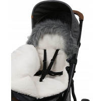 Dětský fusak do kočárku BABYMAM Premium - Vlk/beránek ecru