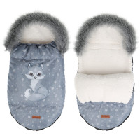 Dětský fusak do kočárku BABYMAM Premium - Vlk/beránek ecru