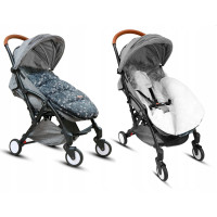 Dětský fusak do kočárku BABYMAM Premium - Vločky/šedý