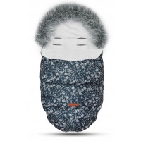 Dětský fusak do kočárku BABYMAM Premium - Vločky/šedý