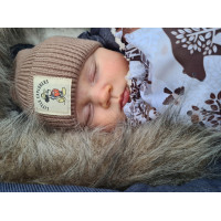 Dětský fusak do kočárku BABYMAM Premium - Zimní les/beránek ecru