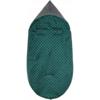 Dětský fusak s kapucí BABYMAM Soft Nature - tmavě šedý melange/tmavě zelená minky