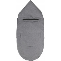 Dětský fusak s kapucí BABYMAM Soft Nature - tmavě šedý melange/tmavě zelená minky