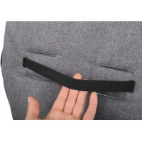 Dětský fusak s kapucí BABYMAM Soft Nature - tmavě šedý melange/tmavě zelená minky