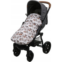 Dětský fusak na sportovní kočárek BABYMAM - Zimní les/cappuccino