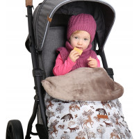 Dětský fusak na sportovní kočárek BABYMAM - Zimní les/cappuccino