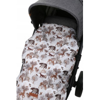 Dětský fusak na sportovní kočárek BABYMAM - Zimní les/cappuccino