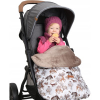 Dětský fusak na sportovní kočárek BABYMAM - Zimní les/cappuccino