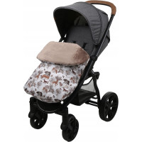 Dětský fusak na sportovní kočárek BABYMAM - Zimní les/cappuccino