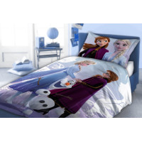 Dětské bavlněné povlečení FROZEN Anna, Elsa a Olaf - 160x200 cm