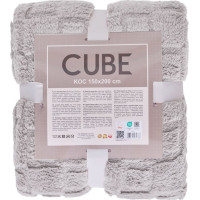 Deka přehoz CUBE 150x200 cm - stříbrná