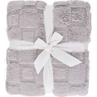 Deka přehoz CUBE 150x200 cm - stříbrná